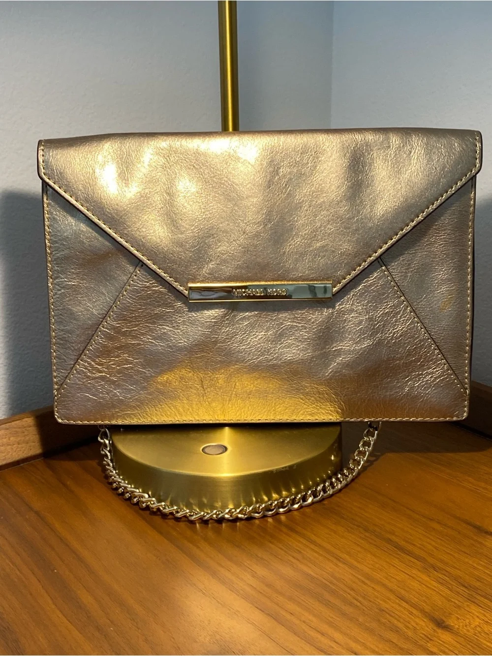 Michael Kors Metallic Gold Envelope Wristlet